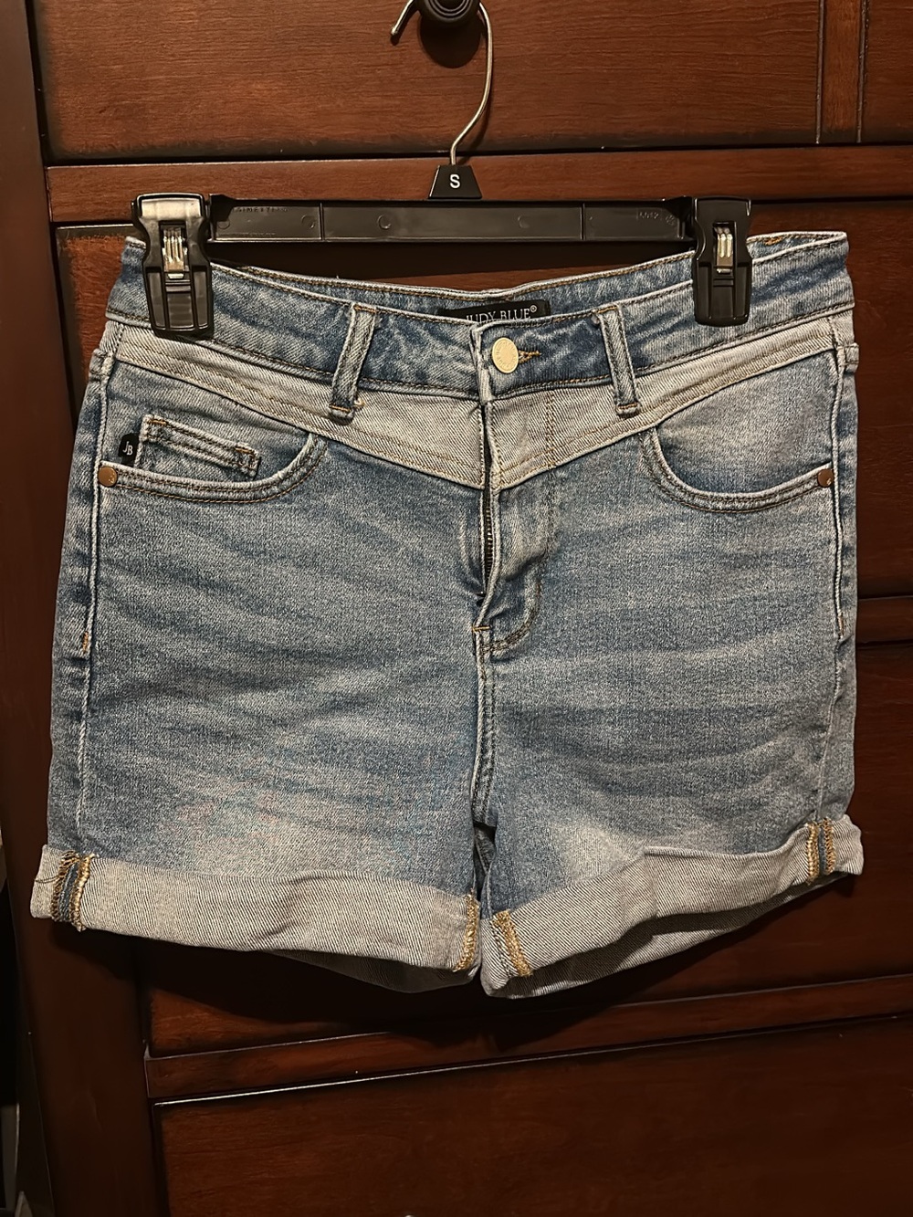 Judy Blue Light Blue Rolled Hem Denim Shorts